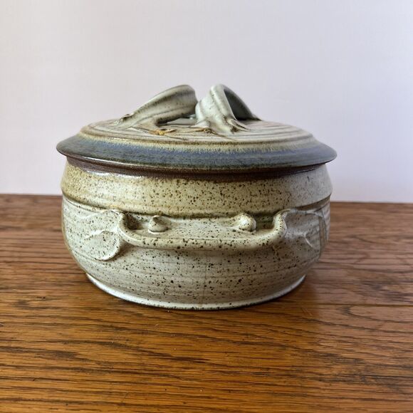 Allen Williams Art Hand Thrown Pottery Wheat Stoneware Steamer Bundt Pan Signed - Picture 14 of 15